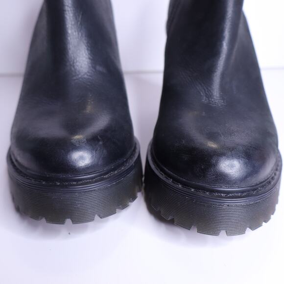 DR. MARTENS Magdalena Leather Heeled Ankle Boot Black Women's 8 - Picture 4 of 13